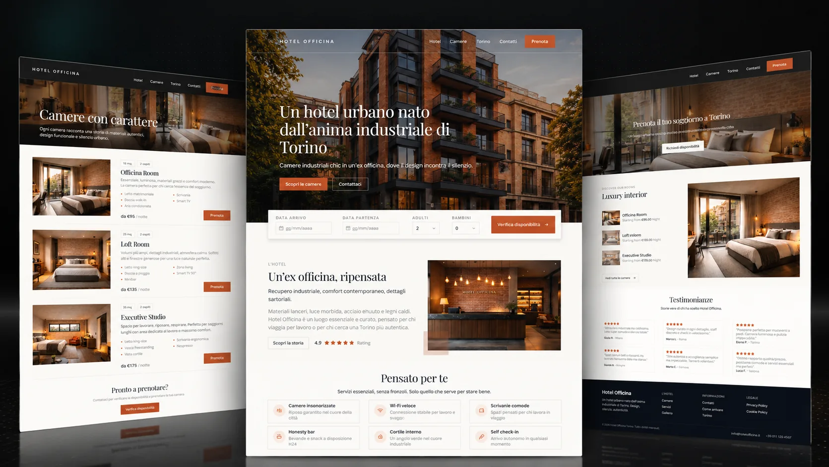 Anteprima del sito per hotel: Hotel Officina Torino
