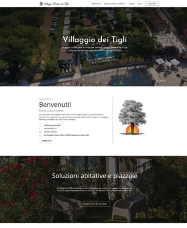Esempio di layout per sito per hotel: contatti e prenotazione senza frizioni